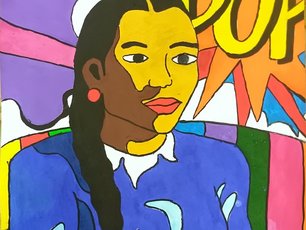 Gauguin Lichtenstein stílusban